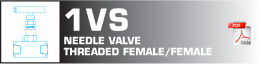 Needle valve threaded female/female