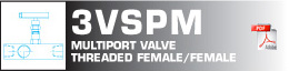 Multiport valve threaded female/female
