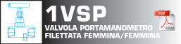 Valvola portamanometro filettata femmina/femmina