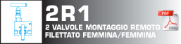 2 valvole montaggio remoto filettato femmina/femmina