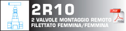 2 valvole montaggio remoto filettato femmina/femmina