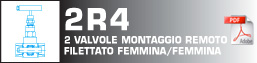 2 valvole montaggio remoto filettato femmina/femmina