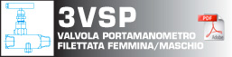 Valvola portamanometro filettata femmina/maschio