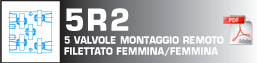 5 valvole montaggio remoto filettato femmina/femmina