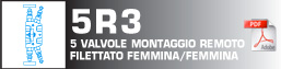 5 valvole montaggio remoto filettato femmina/femmina