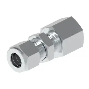 Bulkhead female connector tube fittings