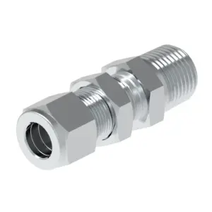 Bulkhead male connector tube fittings
