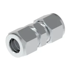 Straight union tube fittings