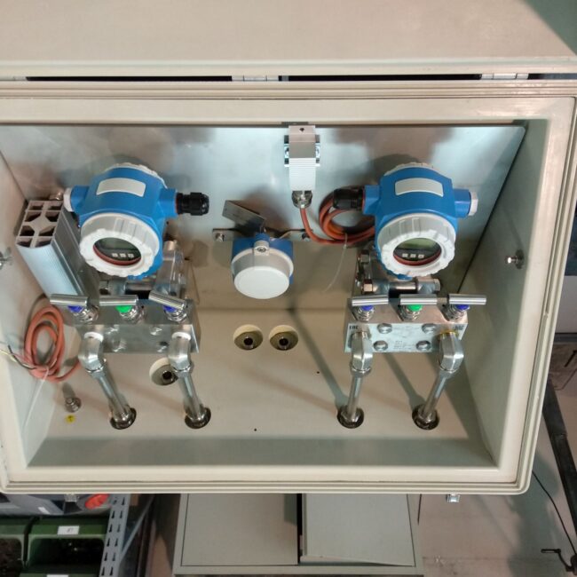 GRP enclosure with 3 transmitters