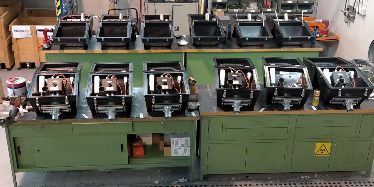 GRP enclosures during assembling