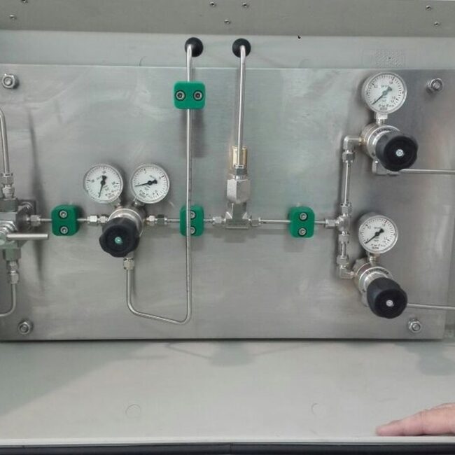 pressure regulators system into GRP enclosure