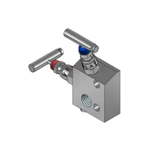 2-Valves Manifold Direct Mounting X Female Thread 2D1