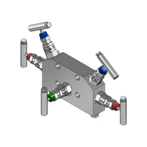 5-Valves Manifold Direct Mounting X Female Thread 5D4
