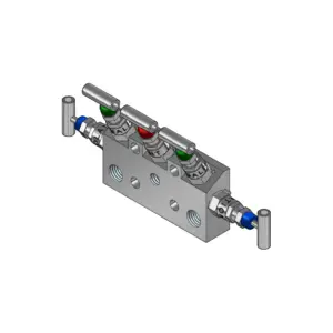 5-Valves Manifold Direct Mounting X Female Thread + Double Equalizing 5D16